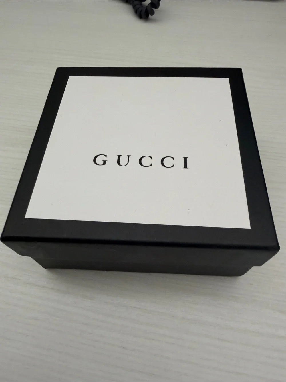 Gucci Black Leather Belt with Gold Buckle